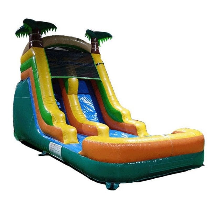 Front View of Eagle Bounce 13 FT Palm Tree Water Slide