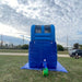 Rear View with Blower Attachment of Eagle Bounce Blue 13 FT Ocean Water Slide