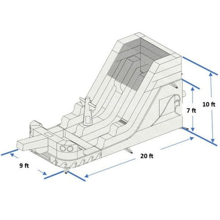 Pirate Ship Slide Dimensions Render View