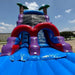 Front Close Up View of Eagle Bounce 15 FT Purple Palm Tree Slide Wet and Dry Commercial Grade