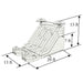 Dimensions View of Eagle Bounce Purple Palm Tree Dual Lane Water Slide