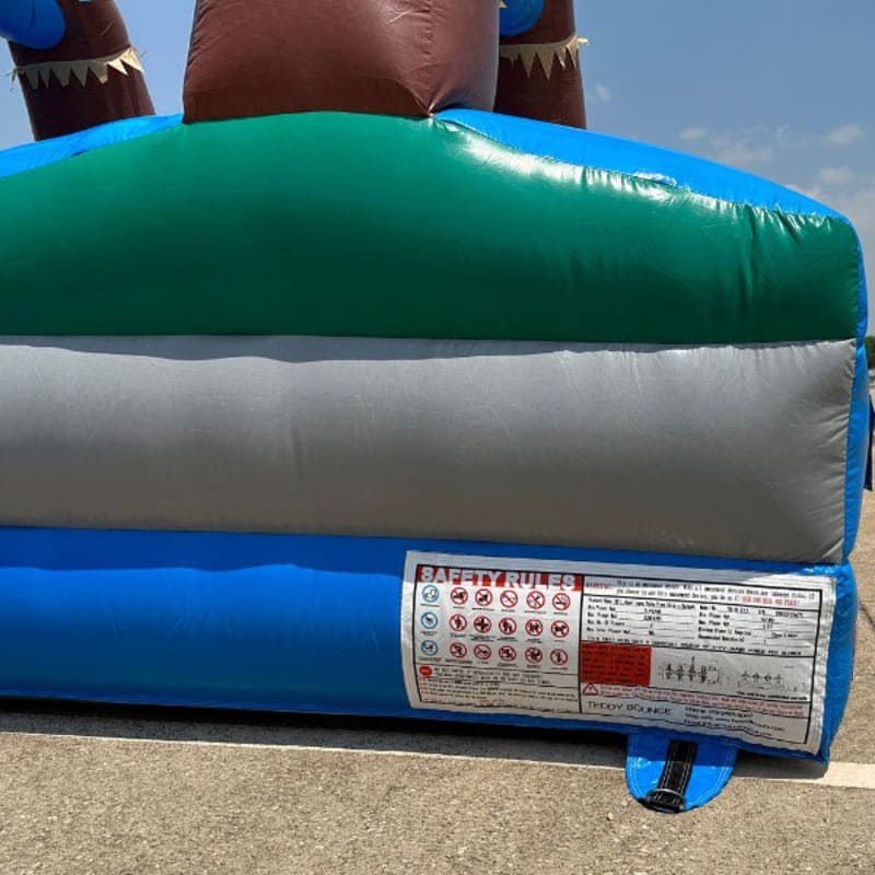 Safety Info of Dual Lane Palm Tree Slip and Slide