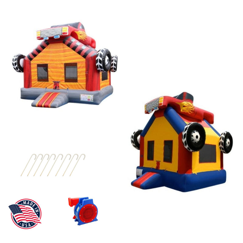 Bouncing Angels Monster Truck Bounce House - 2 Styles