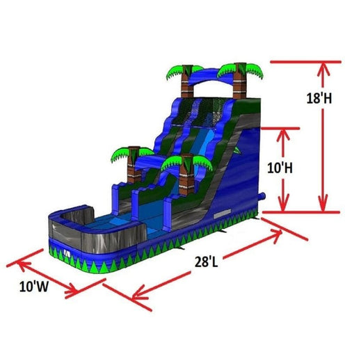 18 FT Blue Wet and Dry Inflatable Slide Specifications