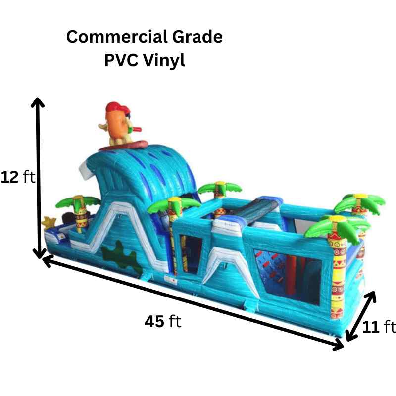 Moonwalk USA 45'L Tiki Obstacle Course Wet n Dry