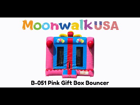 Moonwalk USA Pink Gift Box Bounce House (B-051) Video