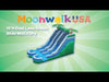 Moonwalk USA 15ft Dual Lane Green Inflatable Water Slide Wet/Dry Video