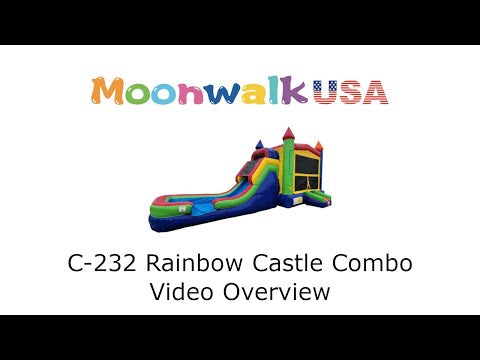 Moonwalk USA Rainbow Combo Bounce House Wet/Dry Video