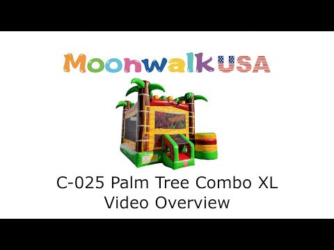 Moonwalk USA Palm Tree Combo XL Bounce House Wet/Dry Video